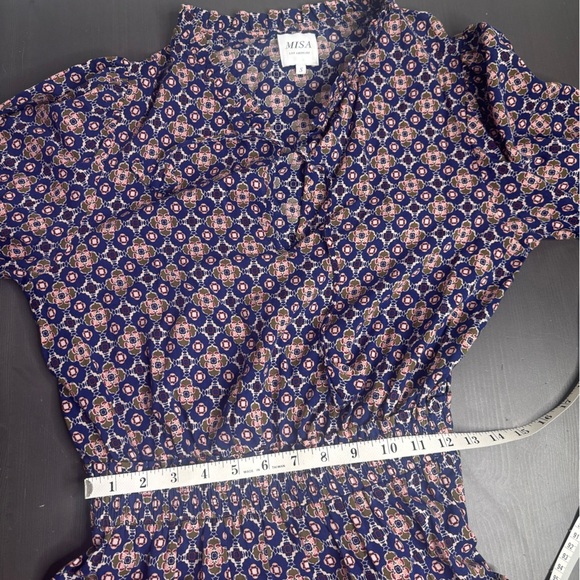 Misa Los Angeles Lorena Tile smocked mini dress - Picture 9 of 12